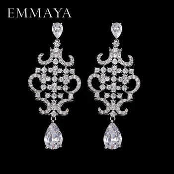EMMAYA Brilliant White AAA+ Cubic Zirconia Crystal Tear Drop Long CZ Earrings For Women Fashion Ear Jewelry
EMMAYA Brilliant White AAA+ Cubic Zirconia Crystal Tear Drop Long CZ Earrings For Women Fashion Ear Jewelry