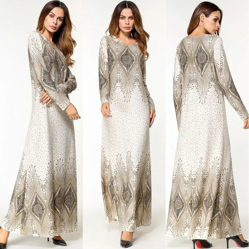 Dubai Women Muslim Long Sleeve Dress Islamic Abaya Jilbab Vintage Cocktail Maxi Kaftan Fashion Clothing
Dubai Women Muslim Long Sleeve Dress Islamic Abaya Jilbab Vintage Cocktail Maxi Kaftan Fashion Clothing