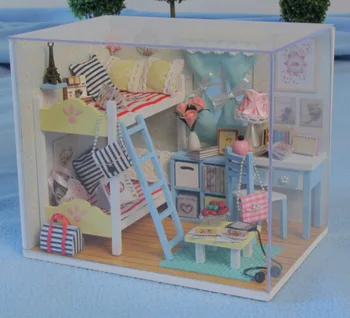 DIY Building Dollhouse with Furnitures LED LIGHT Dust Cover Creative Puzzle Toy for Children Miniature Assembly Doll House Model
DIY Building Dollhouse with Furnitures LED LIGHT Dust Cover Creative Puzzle Toy for Children Miniature Assembly Doll House Model