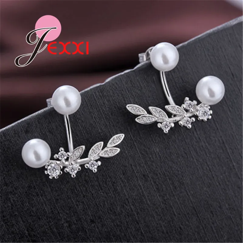 Genuine 925 Sterling Silver Leaf Shape Pearl Dangle Earrings Anniversary Jewelry High Quality Lovely Brincos for Women
Genuine 925 Sterling Silver Leaf Shape Pearl Dangle Earrings Anniversary Jewelry High Quality Lovely Brincos for Women
