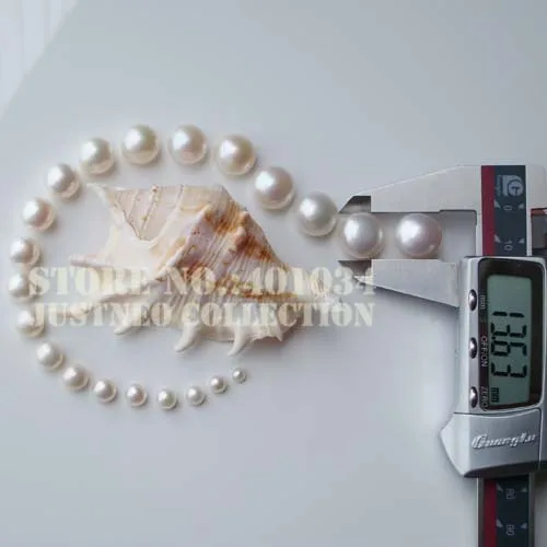 Genuine Cultured Freshwater Pearl White Button-shaped Half Drilled Loose Beads for Jewelry Making 5-12 mm
Genuine Cultured Freshwater Pearl White Button-shaped Half Drilled Loose Beads for Jewelry Making 5-12 mm