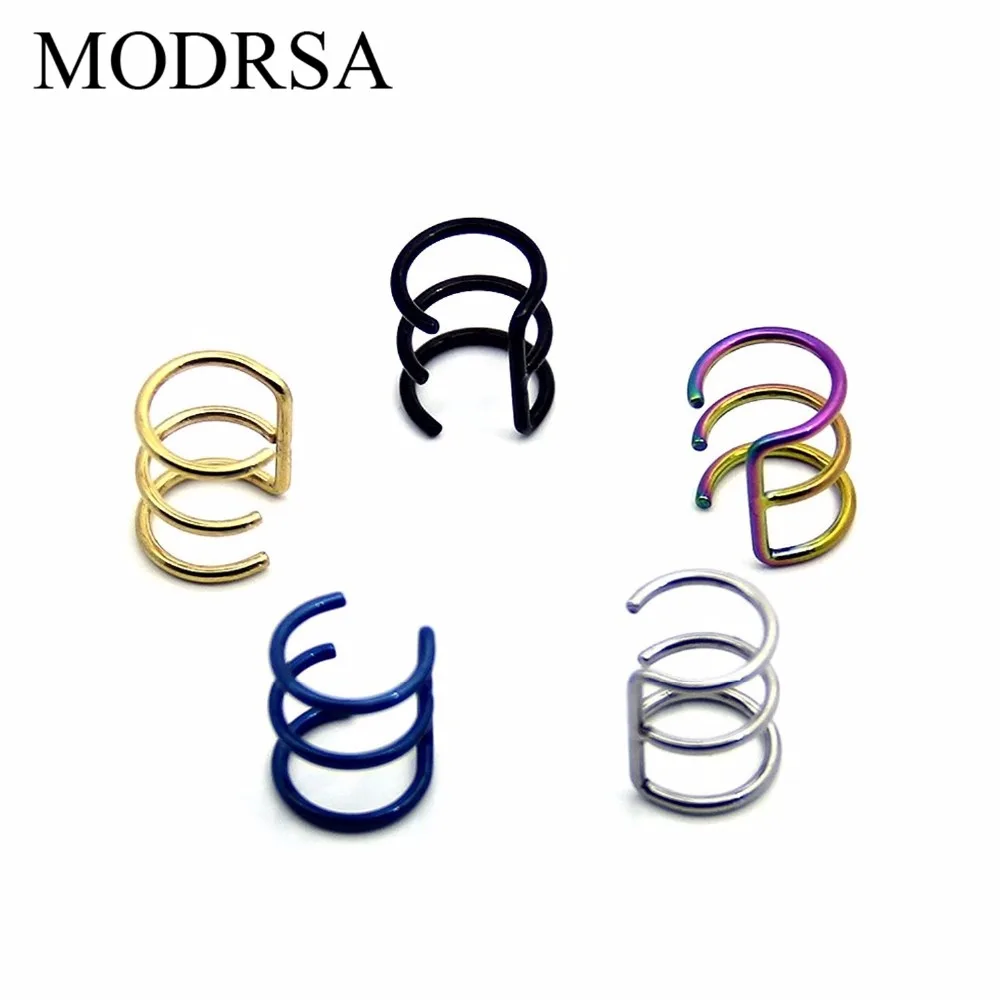 MODRSA 5pcs Mix Color Fake Cartilage Clip-On Ring Helix Earrings Women Non Pierced Ear Cuff Earrings Men Clip On Closure Ring
MODRSA 5pcs Mix Color Fake Cartilage Clip-On Ring Helix Earrings Women Non Pierced Ear Cuff Earrings Men Clip On Closure Ring