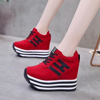 Rimocy women wedge sneakers height increasing 10 cm high heel lady platform casual shoes woman summer lace up striped vulcanizes
Rimocy women wedge sneakers height increasing 10 cm high heel lady platform casual shoes woman summer lace up striped vulcanizes