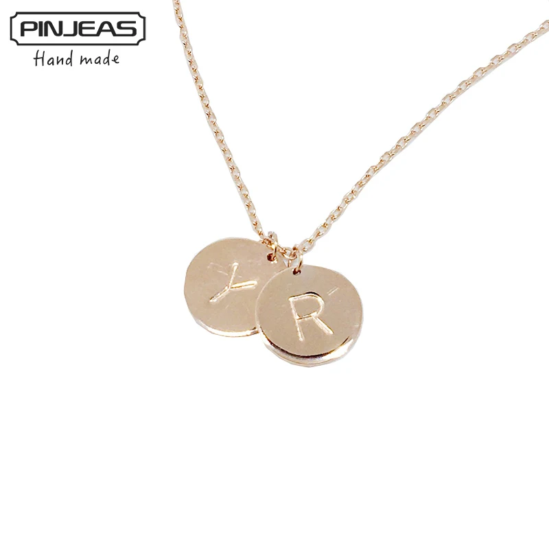 PINJEAS Custom Name Necklace handmade letter Stamped initial 2 Pendant Personalized stackable Necklace
PINJEAS Custom Name Necklace handmade letter Stamped initial 2 Pendant Personalized stackable Necklace