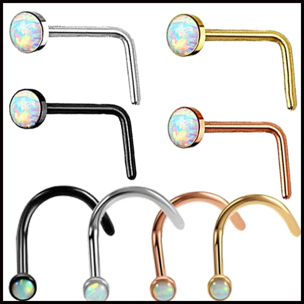 BOG-1PC Surgical Steel Fire Opal Stone L Shape Nose Screw Stud Piercing Ring OP17 Normal Nose Bone Ring Piercing body jewelry
BOG-1PC Surgical Steel Fire Opal Stone L Shape Nose Screw Stud Piercing Ring OP17 Normal Nose Bone Ring Piercing body jewelry