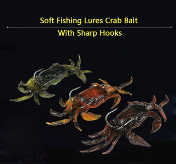 5pcs Soft Fishing Lures Artificial Bait Crab with Sharp Hooks Jigging Lure Tackle Fake Bait 10cm/3.94in 30g/1.06oz
5pcs Soft Fishing Lures Artificial Bait Crab with Sharp Hooks Jigging Lure Tackle Fake Bait 10cm/3.94in 30g/1.06oz