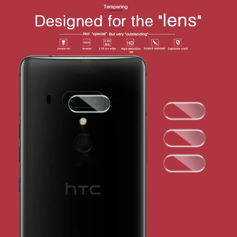 Ultra-thin 2.5D Back Camera Lens Tempered Glass Film For HTC Desire 12 U12 Plus Rear Protective | Мобильные телефоны и