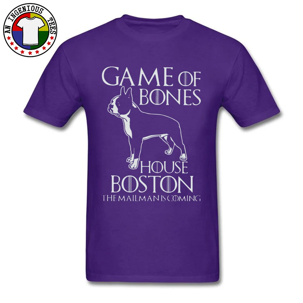 Game of bones house bosto24521 Tees Brand O Neck Slim Fit Short Sleeve 100% Cotton Fabric Mens Top T-shirts Unique Tops Tees Game of bones house bosto24521 purple