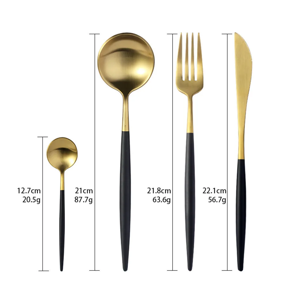 24pcs-Western-Luxury-Black-Gold-Cutlery-Set-18-10-Stainless-Steel-Frost-Dinner-Knives-Forks-Restaurant(1) -