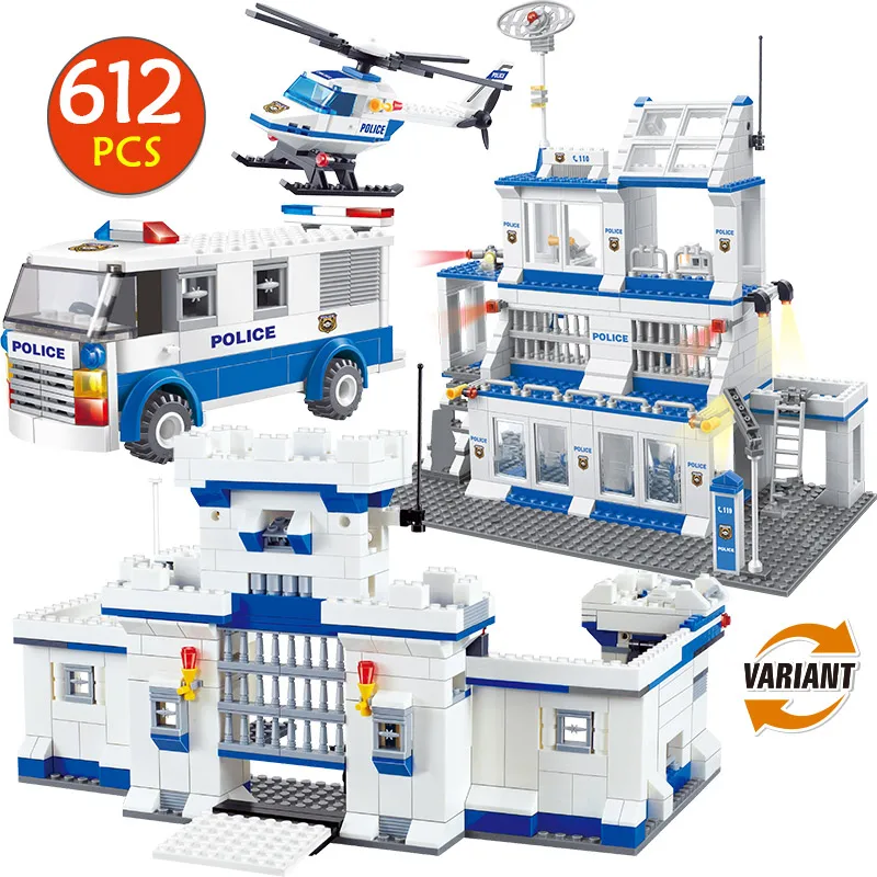 612pcs City Police Station Headquarters SWAT Team Car Model Building Blocks Compatible WW2 Figures Bricks Toys for Kids
612pcs City Police Station Headquarters SWAT Team Car Model Building Blocks Compatible WW2 Figures Bricks Toys for Kids