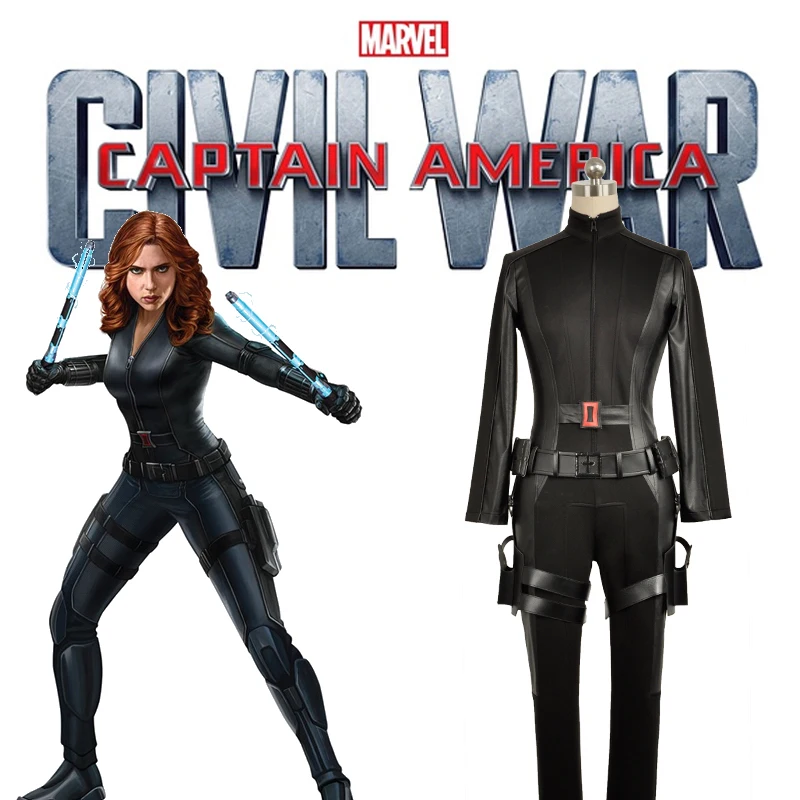 

Captain America 3:Civil War Costume Natasha Romanoff Black Widow Battleframe Fashion Outfit Clothing Adult Cosplay Costume W0997