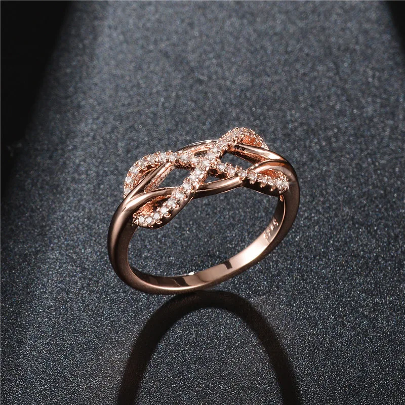 Fashion Infinity Rings For Women AAA+ Cubic Zircon CZ Stone Ring Silver/Rose Gold Color Wedding Ring
Fashion Infinity Rings For Women AAA+ Cubic Zircon CZ Stone Ring Silver/Rose Gold Color Wedding Ring