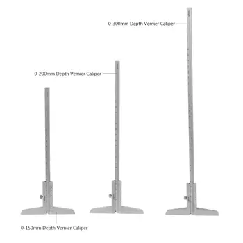 High Quality 150mm 200mm 300mm Depth Vernier Caliper 0.02mm 0-150mm 0-200mm 0-300mm Depth Gauge Depth Measuring Tool
High Quality 150mm 200mm 300mm Depth Vernier Caliper 0.02mm 0-150mm 0-200mm 0-300mm Depth Gauge Depth Measuring Tool