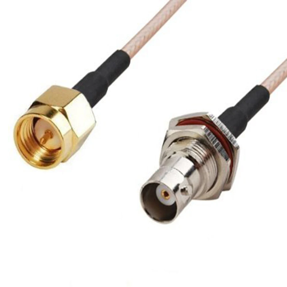 ALLISHOP BNC Female Jack Bulkhead To SMA Male Plug Bulkhead RG316D Double Shielded Silver Coaxial cable 30CM
ALLISHOP BNC Female Jack Bulkhead To SMA Male Plug Bulkhead RG316D Double Shielded Silver Coaxial cable 30CM