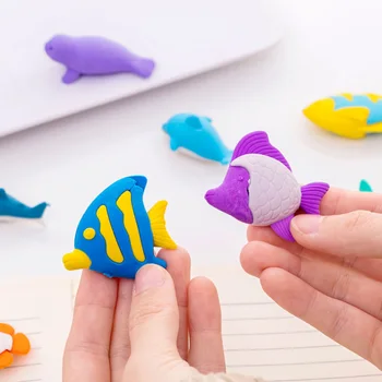 4pcs/lot Kawaii Whale Shark Dolphin Sea Animals Eraser Students Stationery School Supplies Material Escolar Erasers For Kids
4pcs/lot Kawaii Whale Shark Dolphin Sea Animals Eraser Students Stationery School Supplies Material Escolar Erasers For Kids