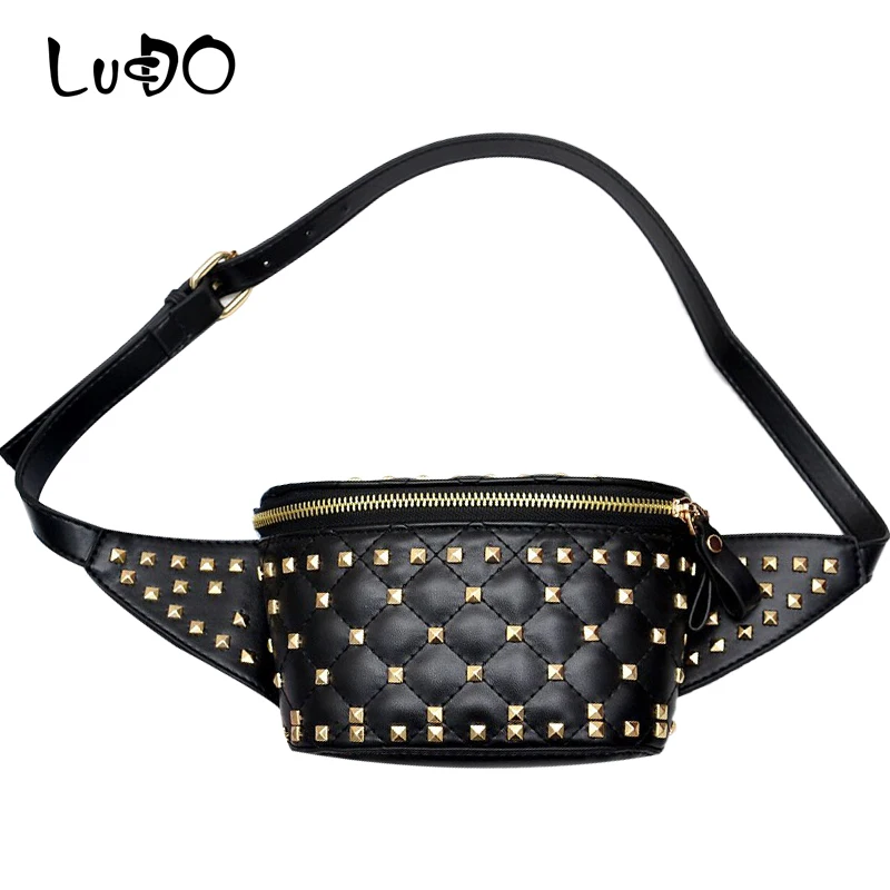 LUCDO Brand Fashion Street Rivet Waist Pack Women PU Leather Chest Shoulder Waist Bag Belt Zipper Travel Girl Fanny Pack Heuptas
LUCDO Brand Fashion Street Rivet Waist Pack Women PU Leather Chest Shoulder Waist Bag Belt Zipper Travel Girl Fanny Pack Heuptas