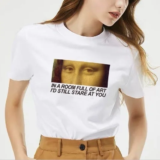 Fashionshow-JF Womens IN A ROOM FULL OF ART, I'D STILL STARE AT YOU T-shirts 90's Aesthetic Angel Kiss Graphic Hipster Tees
Fashionshow-JF Womens IN A ROOM FULL OF ART, I'D STILL STARE AT YOU T-shirts 90's Aesthetic Angel Kiss Graphic Hipster Tees