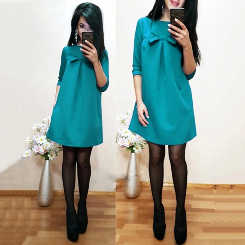 2018 Spring Summer Solid Cute Bow-knot Half Sleeve Dress Casual Loose A-Line Women Mini Dress Fashion Party Dresses Plus Size
2018 Spring Summer Solid Cute Bow-knot Half Sleeve Dress Casual Loose A-Line Women Mini Dress Fashion Party Dresses Plus Size