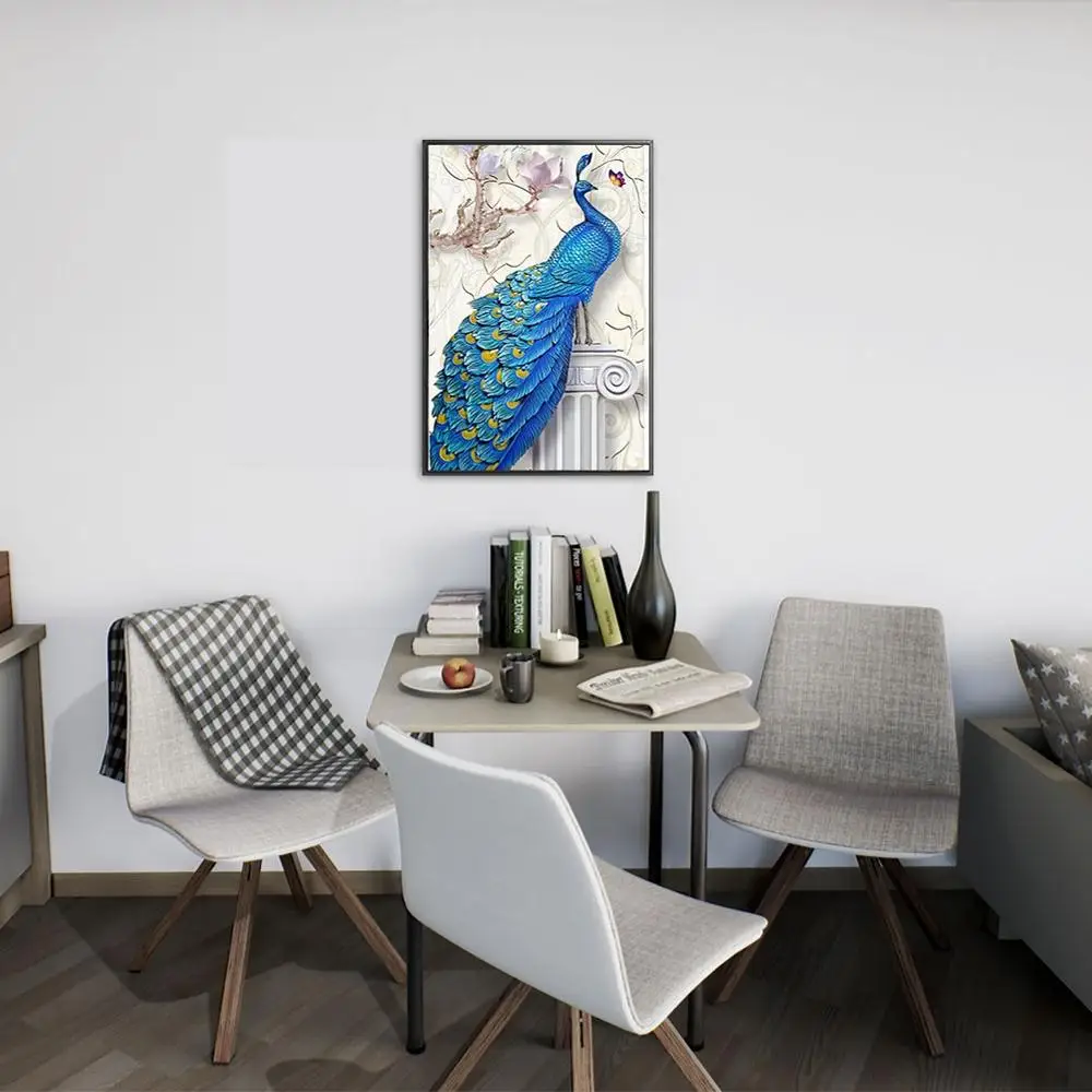 Frameless Blue Peacock Animals DIY Painting By Numbers Home Decoration Modern Wall Art Canvas Acrylic Picture Gift For Child 
Frameless Blue Peacock Animals DIY Painting By Numbers Home Decoration Modern Wall Art Canvas Acrylic Picture Gift For Child