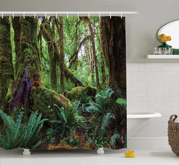 High Quality Arts Shower Curtains Monsoon Tropical Jungle With Bushes Ferns Trees Bathroom Decorative Modern Waterproof Shower
High Quality Arts Shower Curtains Monsoon Tropical Jungle With Bushes Ferns Trees Bathroom Decorative Modern Waterproof Shower