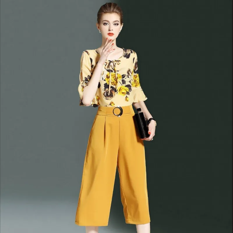 Summer Tops For Women 2019 Spring Two Piece Set Yellow Loose Sets Of Female Conjuntos Mujer Dos Piezas Suit With Shorts S-2XL
Summer Tops For Women 2019 Spring Two Piece Set Yellow Loose Sets Of Female Conjuntos Mujer Dos Piezas Suit With Shorts S-2XL
