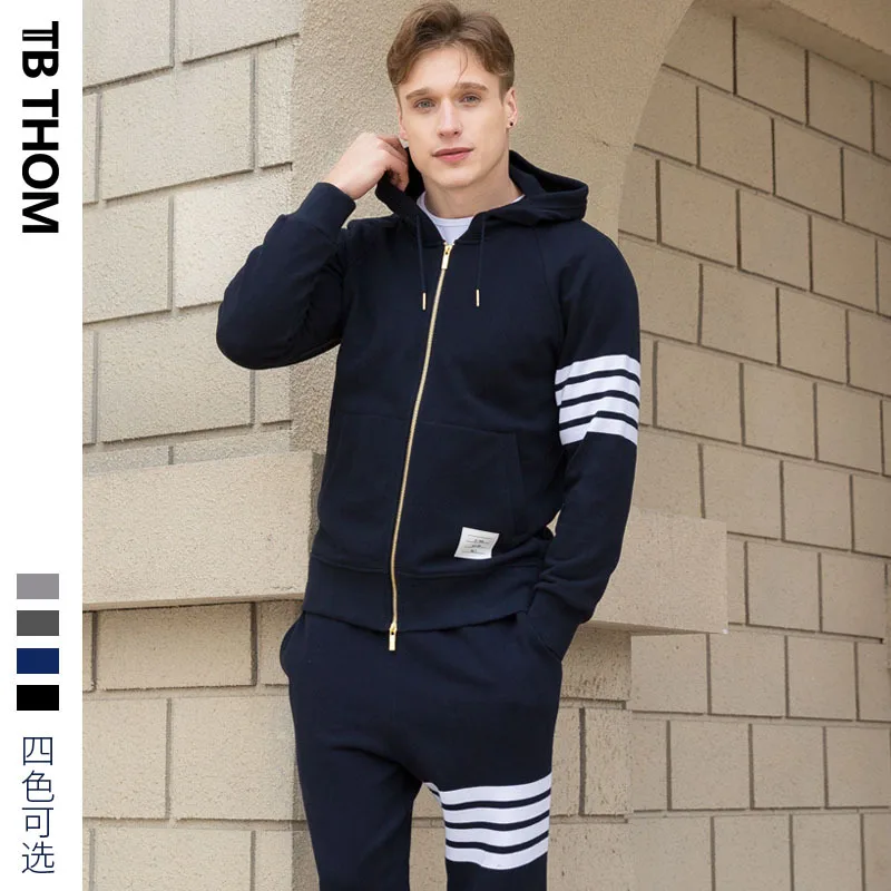 2019 TB THOM men's hooded dyed sport jacket with striped spring cotton sweatshirts men zipper thick jacket male
2019 TB THOM men's hooded dyed sport jacket with striped spring cotton sweatshirts men zipper thick jacket male