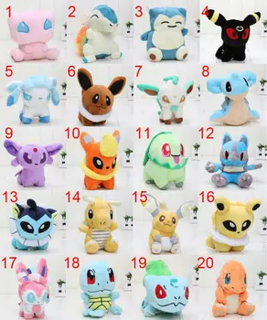 20styles Eevee Snorlex Cyndaquil Mewtwo Dragonite Chikorita Lucario Bulbasaur Squirtle Charmander Plush Toy Doll 
20styles Eevee Snorlex Cyndaquil Mewtwo Dragonite Chikorita Lucario Bulbasaur Squirtle Charmander Plush Toy Doll