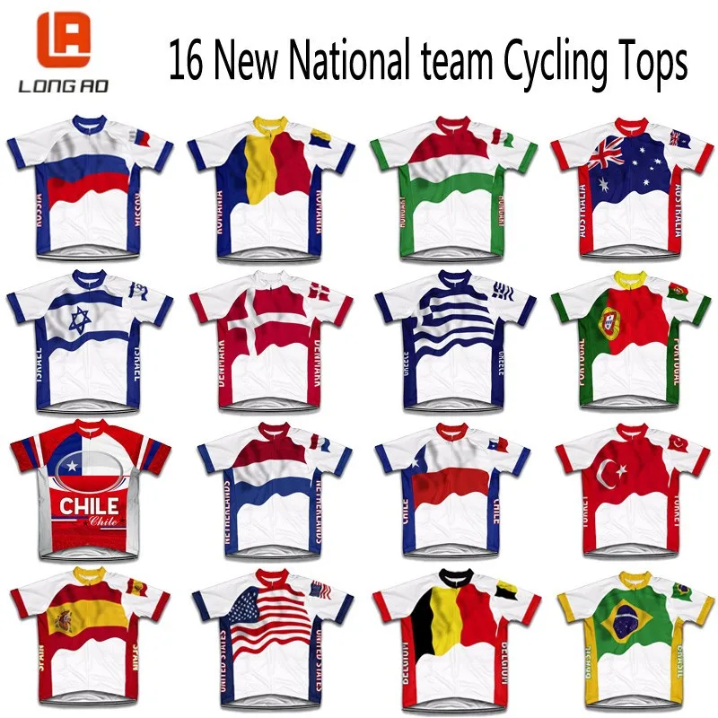 

2018 Russia United States Brazil Spain Netherlands Portugal Australia Belgium Denmark Chile 16 national teams Cycling jerseys