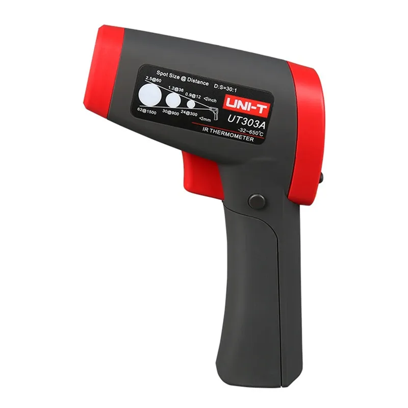 New Infrared thermometer UNI-T UT303A Non Contact Laser Gun Infrared IR Thermometer -32C -650C C/F handheld industrial pyrometer
New Infrared thermometer UNI-T UT303A Non Contact Laser Gun Infrared IR Thermometer -32C -650C C/F handheld industrial pyrometer