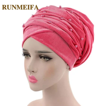 New Arrival Velvet Muslim Headscarf Ruffle Hijab Elegant Soild Pearl Turban Soft Comfortable Beanies Head Wrap Mother Hat
New Arrival Velvet Muslim Headscarf Ruffle Hijab Elegant Soild Pearl Turban Soft Comfortable Beanies Head Wrap Mother Hat