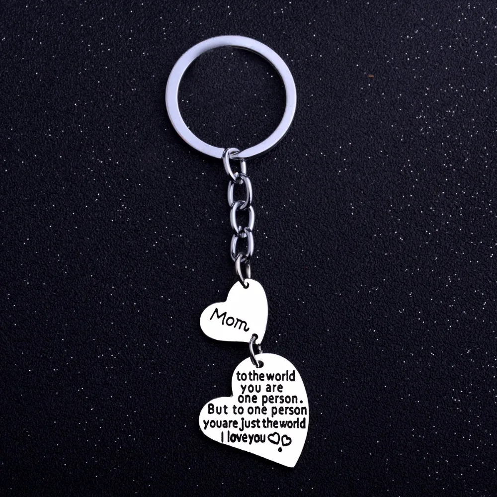 Mom Keychain Keyring To The World You Are One Person Heart Charm Key Chain Mommy Women Family Keyfob Gifts Mother's Day Presents
Mom Keychain Keyring To The World You Are One Person Heart Charm Key Chain Mommy Women Family Keyfob Gifts Mother's Day Presents