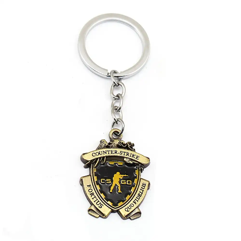 game cs go medal keychain men metal counter strike csgo keyring
