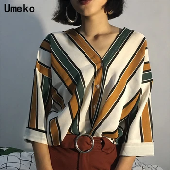 Vintage Blouse Women Vertical Stripes Blouses Woman 2019 Chiffon Batwing Sleeve Casual Female V Neck Striped Shirt Women Tops
Vintage Blouse Women Vertical Stripes Blouses Woman 2019 Chiffon Batwing Sleeve Casual Female V Neck Striped Shirt Women Tops