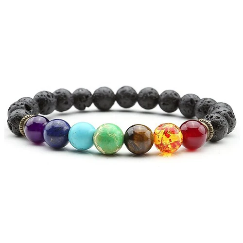 2017-Newst-7-Chakra-Bracelet-Men-Black-Lava-Healing-Balance-Beads-Reiki-Buddha-Prayer-Natural-Stone