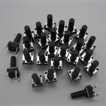 50pcs black 12X12x14/15/16/17/18/19/20mm PCB Momentary Tactile Tact Push Button Switch 4 Pin DIP
50pcs black 12X12x14/15/16/17/18/19/20mm PCB Momentary Tactile Tact Push Button Switch 4 Pin DIP