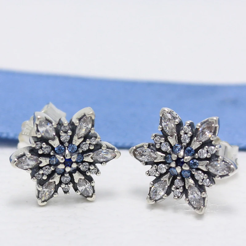 ROCKART S925 Sterling Silver Crystalized Snowflake Stud Earrings With Blue Crystals & Clear CZ For Women Fine Jewelry New
ROCKART S925 Sterling Silver Crystalized Snowflake Stud Earrings With Blue Crystals & Clear CZ For Women Fine Jewelry New