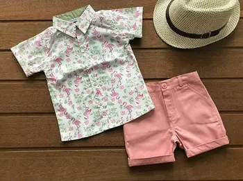 Gentleman Casual Suit for Toddler Kid Baby Boys Flamingo Printed Cotton T-Shirt Top Brown Short Pants 2019New 2pcs
Gentleman Casual Suit for Toddler Kid Baby Boys Flamingo Printed Cotton T-Shirt Top Brown Short Pants 2019New 2pcs