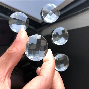 5PC Round Drilled Faceted Suncatcher Chandelier Crystal Part Prism Glass Hanging Window Decoration DIY Pendant craft supply 30MM
5PC Round Drilled Faceted Suncatcher Chandelier Crystal Part Prism Glass Hanging Window Decoration DIY Pendant craft supply 30MM