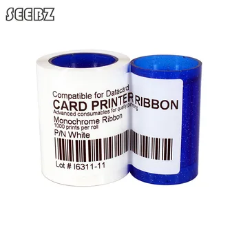 

SEEBZ New DC285W White Ribbon For Datacard SP25 SP30 SP35 SP55 SP75 CP40 CP60 CP80 Card Printer 1000 Images Print