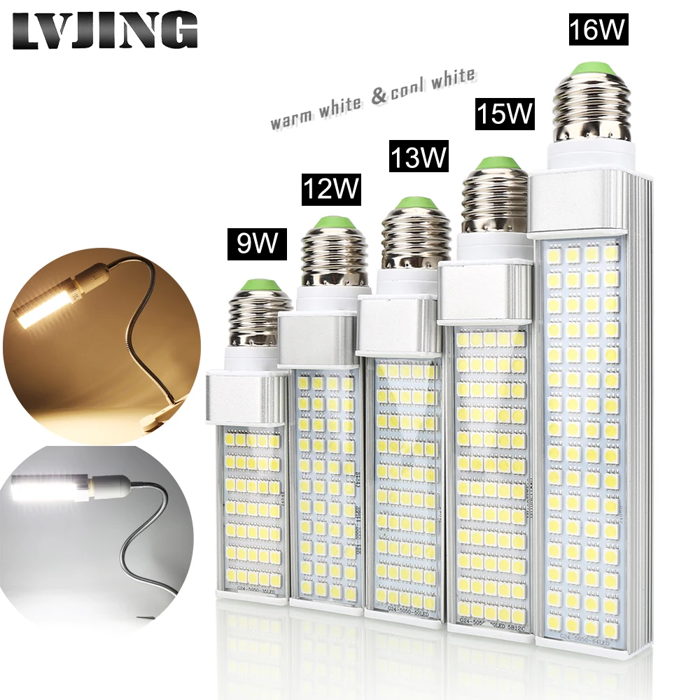 LED Corn Bulb Light 9W/12W/13W/15W/16W LEDs Spotlight Bedroom Table Lamp Lighting E27 G24 AC85-265V led Bulb Spot Plug Light
LED Corn Bulb Light 9W/12W/13W/15W/16W LEDs Spotlight Bedroom Table Lamp Lighting E27 G24 AC85-265V led Bulb Spot Plug Light