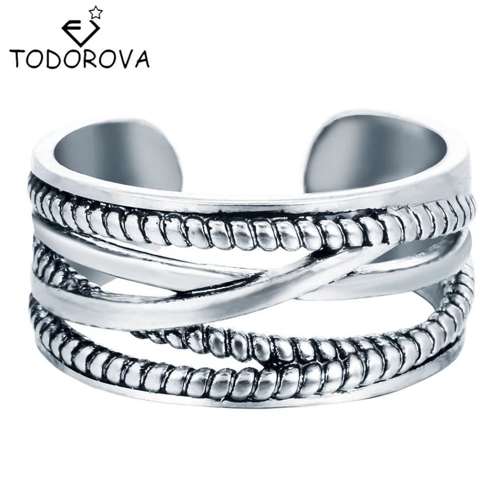 Todorova 925 Sterling Silver Jewelry Layers Line Vintage Accessories Antique Silver Oxidized Adjustable Wedding Rings for Women
Todorova 925 Sterling Silver Jewelry Layers Line Vintage Accessories Antique Silver Oxidized Adjustable Wedding Rings for Women