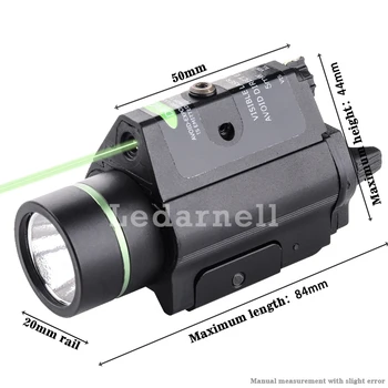 Hunting Combo Metal Green Pulsating Dot LED Flashlight 200LM 3W with 20mm rail Weaver Picatinny
Hunting Combo Metal Green Pulsating Dot LED Flashlight 200LM 3W with 20mm rail Weaver Picatinny