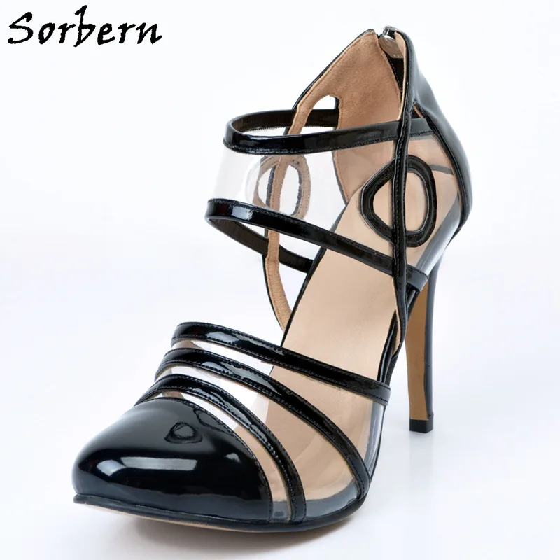 Sorbern Sexy Patent Leather Clear Pvc Pumps High Heels Large Womens Shoes Evening Women Custom Colors Big Size Black Heels
Sorbern Sexy Patent Leather Clear Pvc Pumps High Heels Large Womens Shoes Evening Women Custom Colors Big Size Black Heels