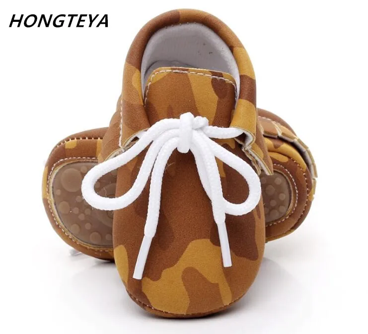Hongteya New arrival Camouflage Hard sole Newborn shoes lace-up brand Pu leather baby Boys Tassel baby moccasins kids shoes
Hongteya New arrival Camouflage Hard sole Newborn shoes lace-up brand Pu leather baby Boys Tassel baby moccasins kids shoes