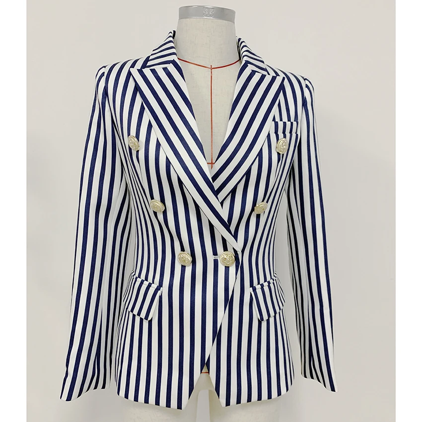 EXCELLENT QUALITY Baroque Designer Blazer for Women Ladies Slim Fitting Classic Lion Buttons Striped Career Blazer Jacket
EXCELLENT QUALITY Baroque Designer Blazer for Women Ladies Slim Fitting Classic Lion Buttons Striped Career Blazer Jacket