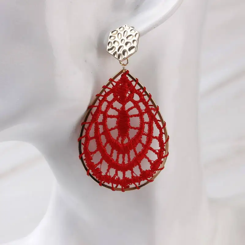 ZWPON Weave Teardrop Lace Earrings Fashion Women' Earrings 2019 Large Earrings Jewelry Wholesale
ZWPON Weave Teardrop Lace Earrings Fashion Women' Earrings 2019 Large Earrings Jewelry Wholesale