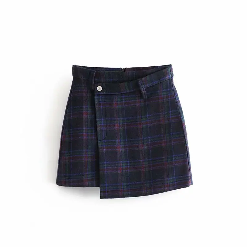 Women vintage plaid pattern woolen irregular pencil skirt faldas mujer ladies chic high street back zipper mini skirts QUN135
Women vintage plaid pattern woolen irregular pencil skirt faldas mujer ladies chic high street back zipper mini skirts QUN135