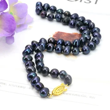 WUBIANLU 8-9mm Black Freshwater Pearl Necklace Women in Choker Necklaces Wedding Jewelry Clothing Match Fish Shape Buttons
WUBIANLU 8-9mm Black Freshwater Pearl Necklace Women in Choker Necklaces Wedding Jewelry Clothing Match Fish Shape Buttons