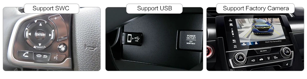 Cheap Dasaita 9" HDMI Car 1 Din Radio Android 9.0 for Honda Civic 2015 2016 Navigation GPS Stereo MAX6 DSP 64GB ROM 8