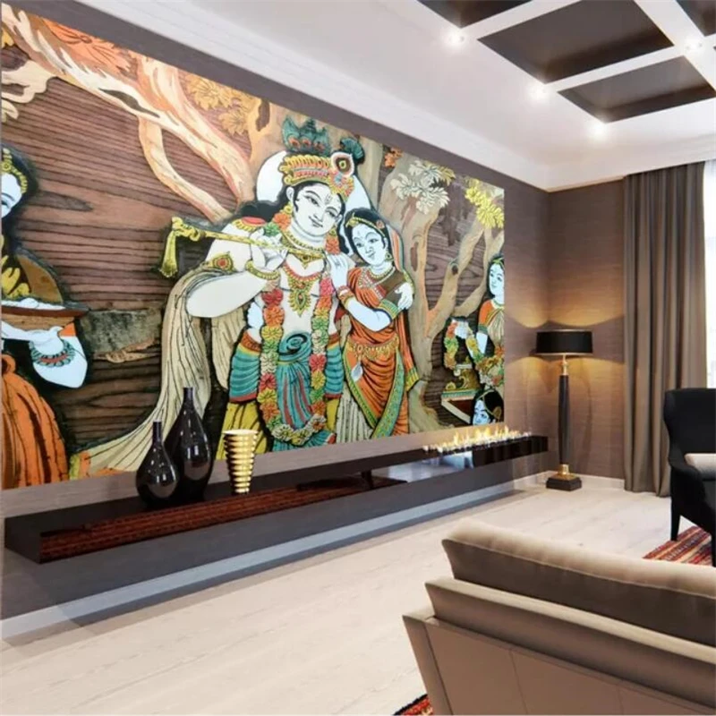 beibehang Custom wallpaper 3d photo murals Indian Brahman retro palace mural wall papers home decor papel de parede 3D wallpaper 
beibehang Custom wallpaper 3d photo murals Indian Brahman retro palace mural wall papers home decor papel de parede 3D wallpaper